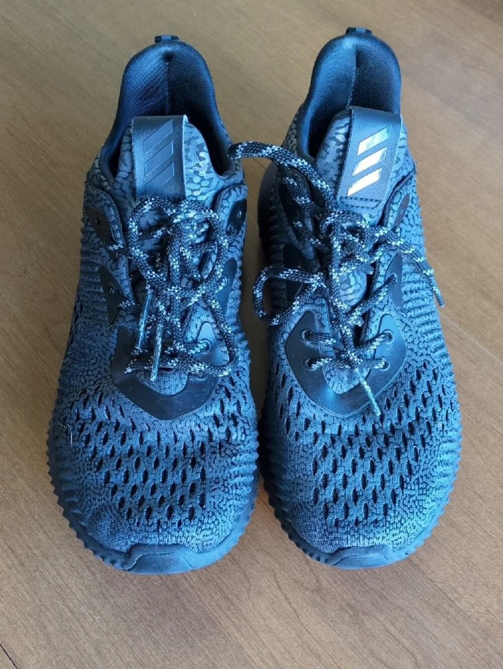 adidas Women's Athletic Knit Sneakers - Black/Silver, size 7.5